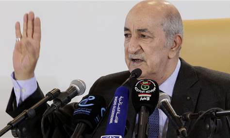 الرئيس الجزائري يبعث برسالة إلى الشعب الفلسطيني
