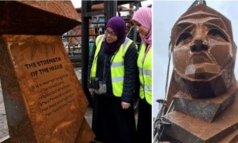 تمثال ضخم في بريطانيا تكريماً للنساء المحجبات