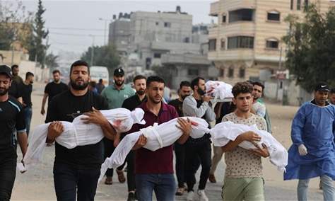 وزارة الصحة في غزة: ارتفاع حصيلة ضحايا القصف الإسرائيلي إلى 10328 شهيدا