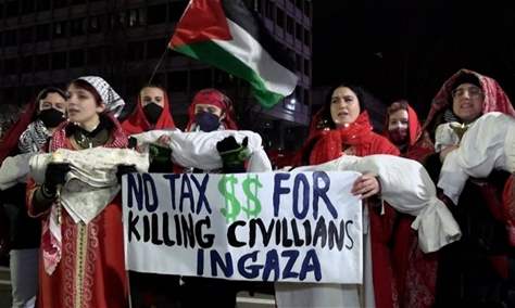 الآلاف يتظاهرون في عدة ولايات أمريكية لوقف العدوان على غزة