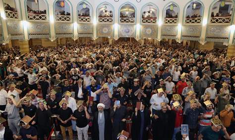 حشود غفيرة أحيت ليلة القدر الكبرى في مسجد الحسنين (ع)